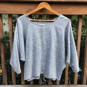 Conscious Clothing Organic Linen Stripe Kimono Top